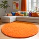 thumbnail image 4 of Alfombra Amdrebio circular redonda naranja de 120 cm para dormitorio y sala de estar, 4 of 9