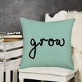 thumbnail image 2 of Grow Pillow Covers 18x18 Inch Square Inspirational Quotes Words Letters Throw Pillow Cover Cushion Case Home Decor Sofa Couch Pillowcase Cotton Linen, Green Black, 2 of 5