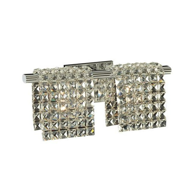 PLC 90033PC Drape Poli Chrome 2 Vanity Light