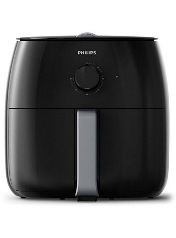 philips twin turbostar technology xxl airfryer with fat reducer, analog interface, 3lb/4qt, black - hd9630/98
