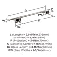 thumbnail image 4 of Amerock Bronx Polished Nickel 18 inch (457mm) Towel Bar, 4 of 6