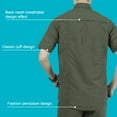 thumbnail image 5 of Summer Men Short Sleeve Army Cargo Shirt Quick Dry Turn Down Collar Tactical Shirt Hiking Camping Fishing Clothing Oversize, 5 of 6