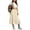 *Beige, variant on Women's Drawstring Elastic Waist Pleated Midi Skirt with Pockets ,Solid Color Casual Summer Skirt Beige,Women's Plus XXL
