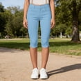 thumbnail image 6 of Womens Capri Pants,Women's Capri Pants Stretch Business Work Capris Casual Straight Leg Office Dress Pants Summer Pants, 6 of 9