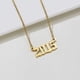 thumbnail image 5 of Collar con colgante de número de año de nacimiento, collar de acero inoxidable con número de oro y cumpleaños, joyería de cadena para mujer y niña Xemadio LRWJ198-29, 5 of 6