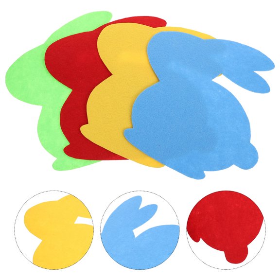 PTOOTP Set of 4 Easter Cloth Placemats, Assorted Colors, Antiscalding Pads for Home Dining and Party Table Settings
