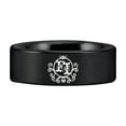 thumbnail image 3 of Copy of Black and Silver Tungsten Friends of Irony Logo Ring, 3 of 4