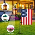 thumbnail image 2 of CNF Garden Flag Holder with Shepherds Hook,Double S Curve Design Garden Flag Stand with 5 Prong Base,Yard Flags Holder with Clip and Spring Stoppers (No Flags) for House,Yard Decorations Outdoor, 2 of 16