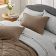 thumbnail image 3 of U by Bedsure Brown King Size Comforter Set - 7 Pieces Reversible King Bed in a Bag, King Bed Set Brown and Grey with Comforters, Sheets, Pillowcases & Shams, 3 of 7