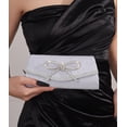 thumbnail image 2 of Bolso de mano Trisapu Bow Evening Sparkly Rhinestone Silver, 2 of 8