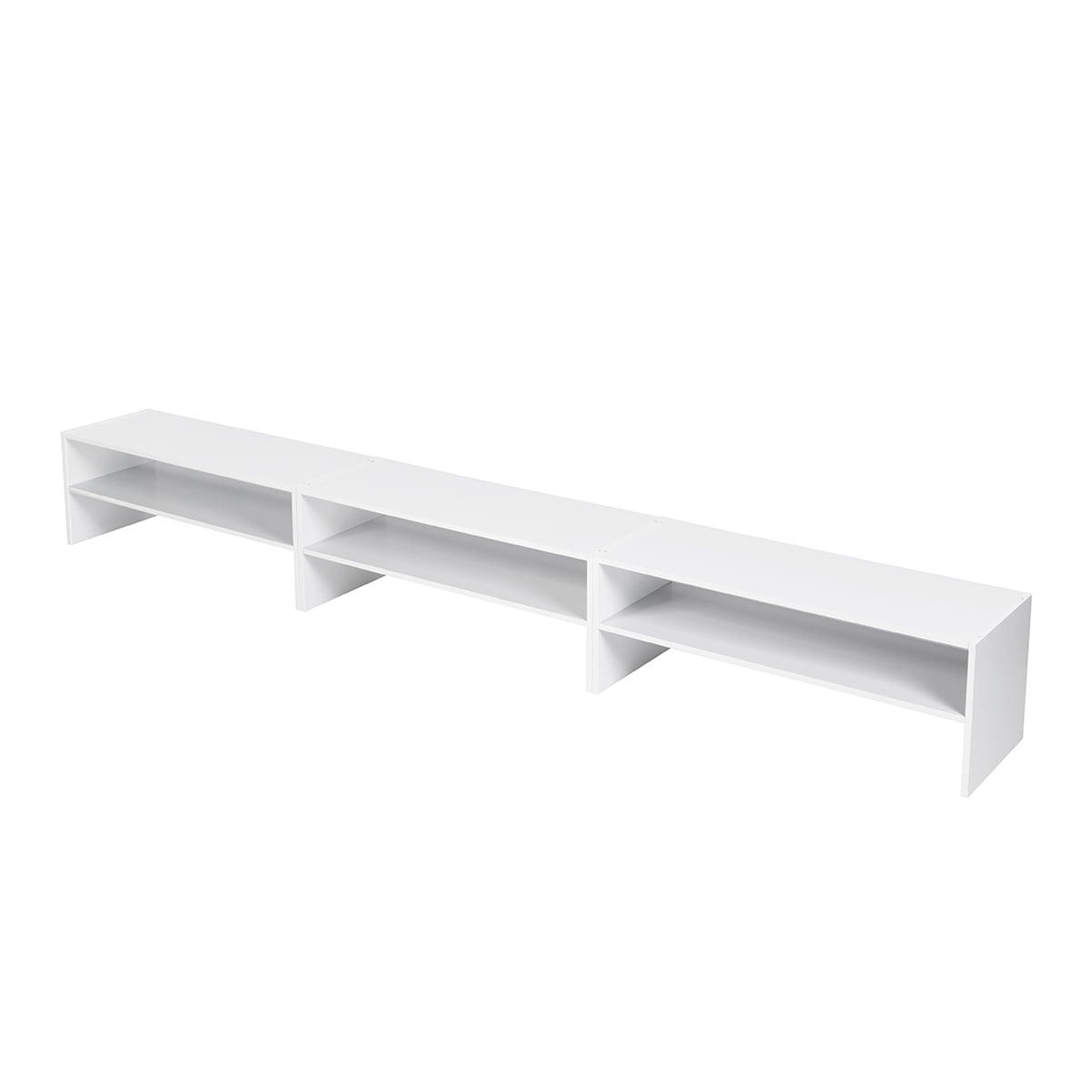 Topbuy 2-tier Stackable Shoe Rack 31" Width Organizer Shelf Set of 3 White