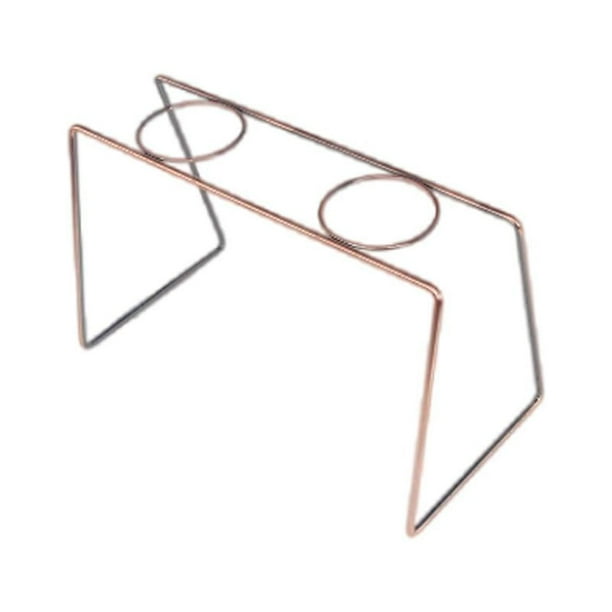 Soporte para cafetera de goteo, estante para café, soporte multiorificio para café preparado a mano, ideal para el hogar Bronce de dos agujeros