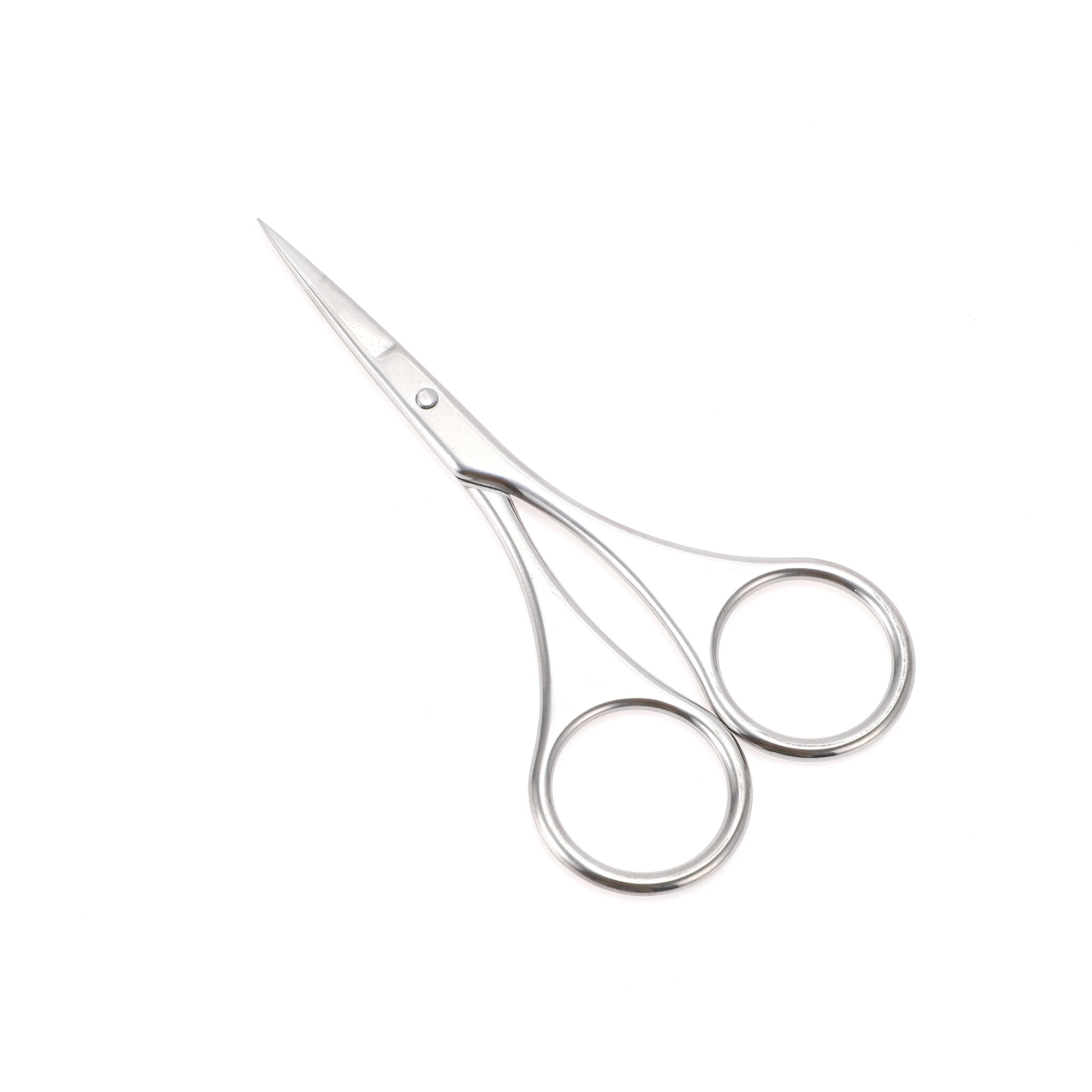 Unique Bargains Eyebrow Trimmer Scissors Silver Tone 1 Pc