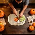 thumbnail image 6 of Solid Timber Cutting Board Timber Chopping Barrier with Serving Tray, Pumpkin Charcuterie Platter for Thanksgiving, Kitchen Counter Prep & Peach Display, 6 of 8
