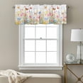 thumbnail image 3 of Spring Watercolor Valance Curtain Colorful Butterfly Flowers Plants Window Valances Rod Pocket Short Curtains Window Treatments for Kitchen Bedroom Bathroom Laundry 60" x 18", 3 of 9