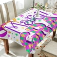 thumbnail image 4 of Dreamtimes Mardi Gras Tablecloth, Waterproof Washable Polyester Square Table Cover, Durable Tablecloth for Kitchen Dining Table Party Decor, 54"x72", 4 of 7