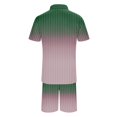 thumbnail image 3 of toraway Ensembles pour Hommes Manches Longues Mode Décontractée Costume Imprimé Rayures Dégradées TTTG, 3 of 4