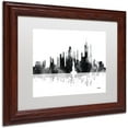 thumbnail image 2 of Trademark Fine Art "New York New York Skyline BG-1" Canvas Art by Marlene Watson, White Matte, Wood Frame, 2 of 4