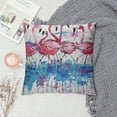 thumbnail image 2 of Watercolor Flamingos Pillowcases Abstract Animal Art Painting Pillow Case Decorative Throw Pillow Cover for Home Sofa Office, 2 of 5