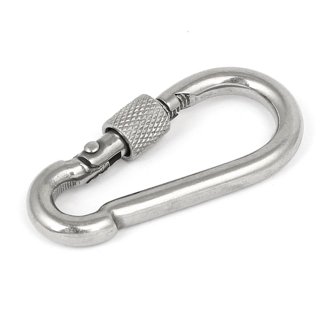 2.4" Length 304 Stainless Steel Spring Snap Hook Carabiner Screw Lock