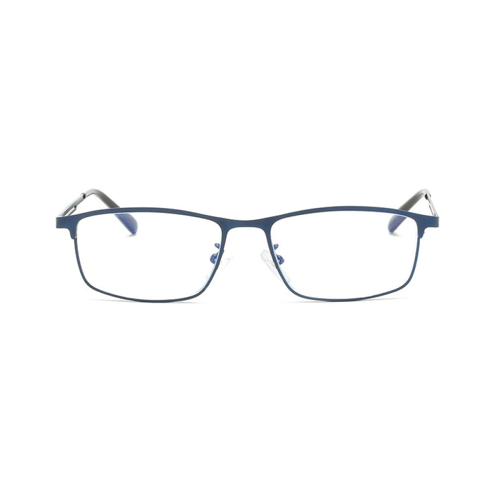 3 Pairs of Men Anti-Blue Light Blue Presbyopic Glasses Metal Reading Glasses, Women Business Classic Rimmed Rectangle Stainless Steel Readers +1,50