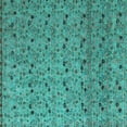 thumbnail image 1 of Ahgly Company Indoor Square Abstract Turquoise Blue Modern Area Rugs, 8' Square, 1 of 4
