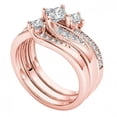 thumbnail image 4 of Rose Gold Diamond Ring Natural White Romantic Wedding Jewelry, 4 of 9