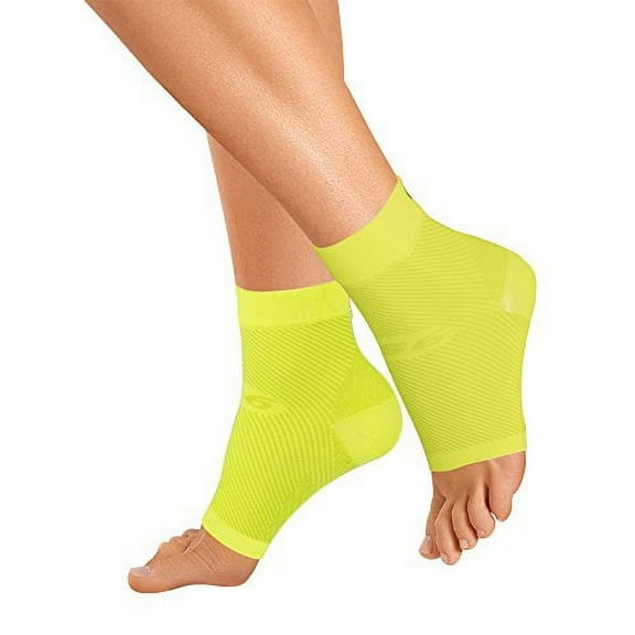 OrthoSleeve FS6 Compression Foot Sleeve (One Pair) for Plantar Fasciitis, Heel Pain, Achilles Tendonitis and Swelling