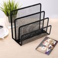 thumbnail image 2 of 3 Section Desktop Office Tray Sorter Desk Mesh Holder Documents File Letter, 2 of 2