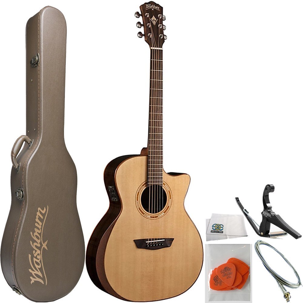 Washburn Comfort Series WCG20SCE AcousticElectric Guitar Package