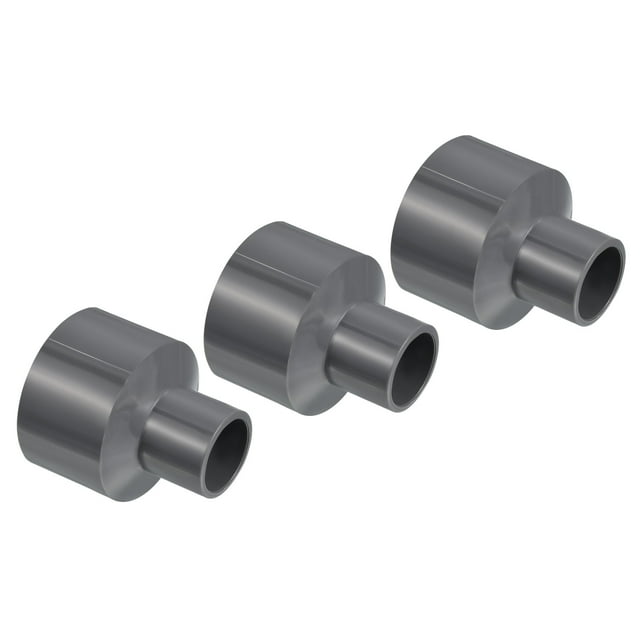 Unique Bargains Raccord Droit pour Tuyau de Réducteur en PVC 40x20mm, Gris 3 Pack