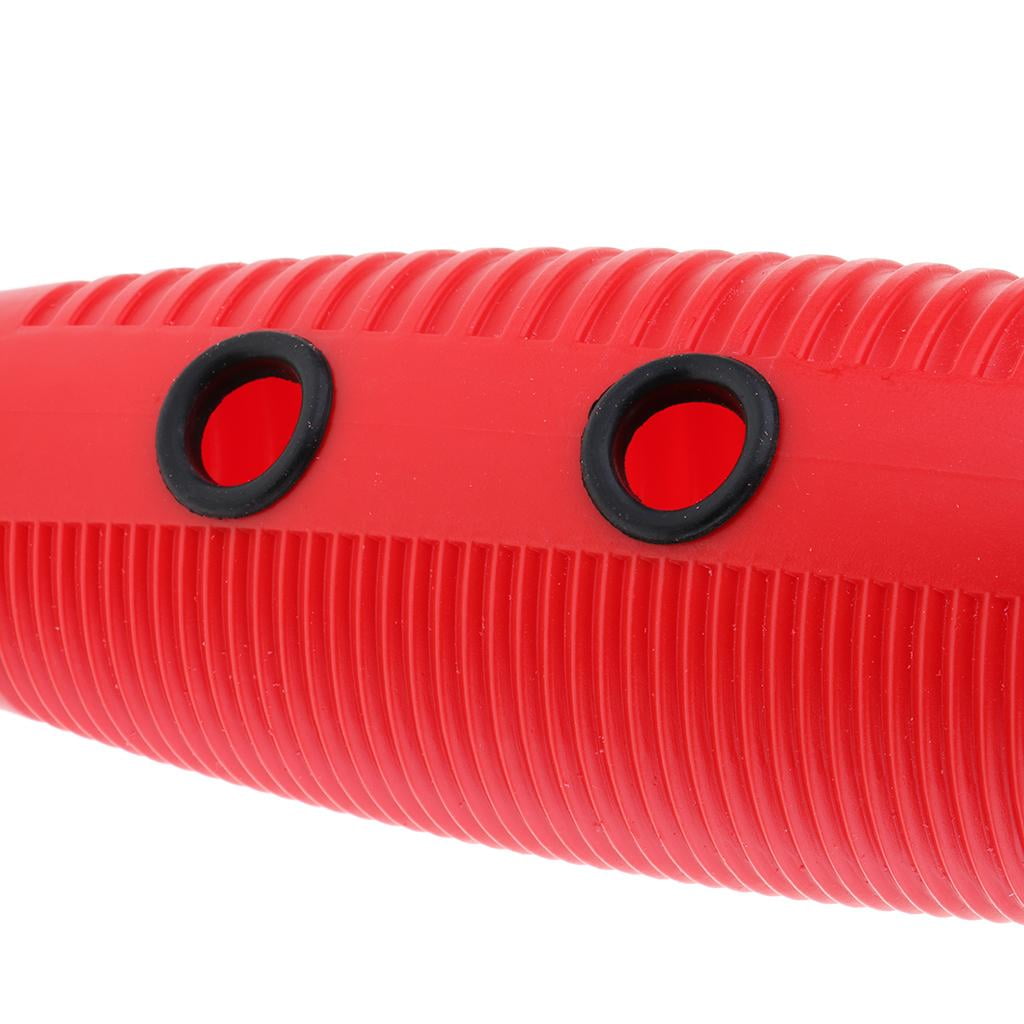 LeeQinersw Plastic Guiro Percussion Instrument Musical Training Tool Toy with 2 Scraper