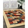 thumbnail image 3 of Ahgly Company Machine Washable Indoor Square Contemporary Dark Sienna Brown Area Rugs, 7' Square, 3 of 7