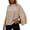 khaki, variant on CHICME Fall Sweaters for Women Knit Gold Button Mock Neck Batwing Sleeve Cape Style Tops Loose Fit Side Slit Pullover khaki-L