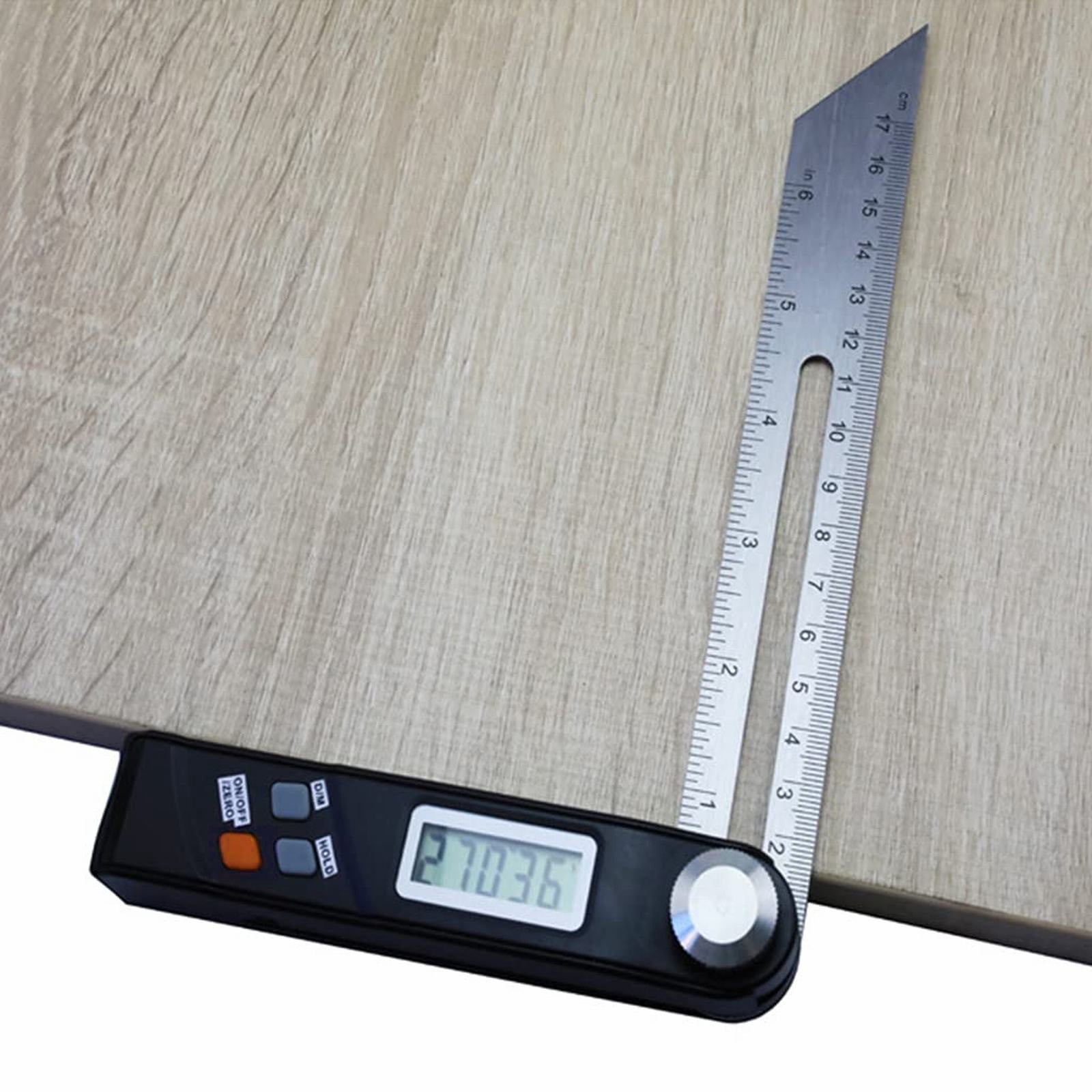 1Pcs Digital Protractor,T-Bevel Gauge & Protractor,Digital Angle Finder with Lcd Display,Digital Display Square Woodworking Measuring Ruler for Woodworking, Metalworking, Construction,White