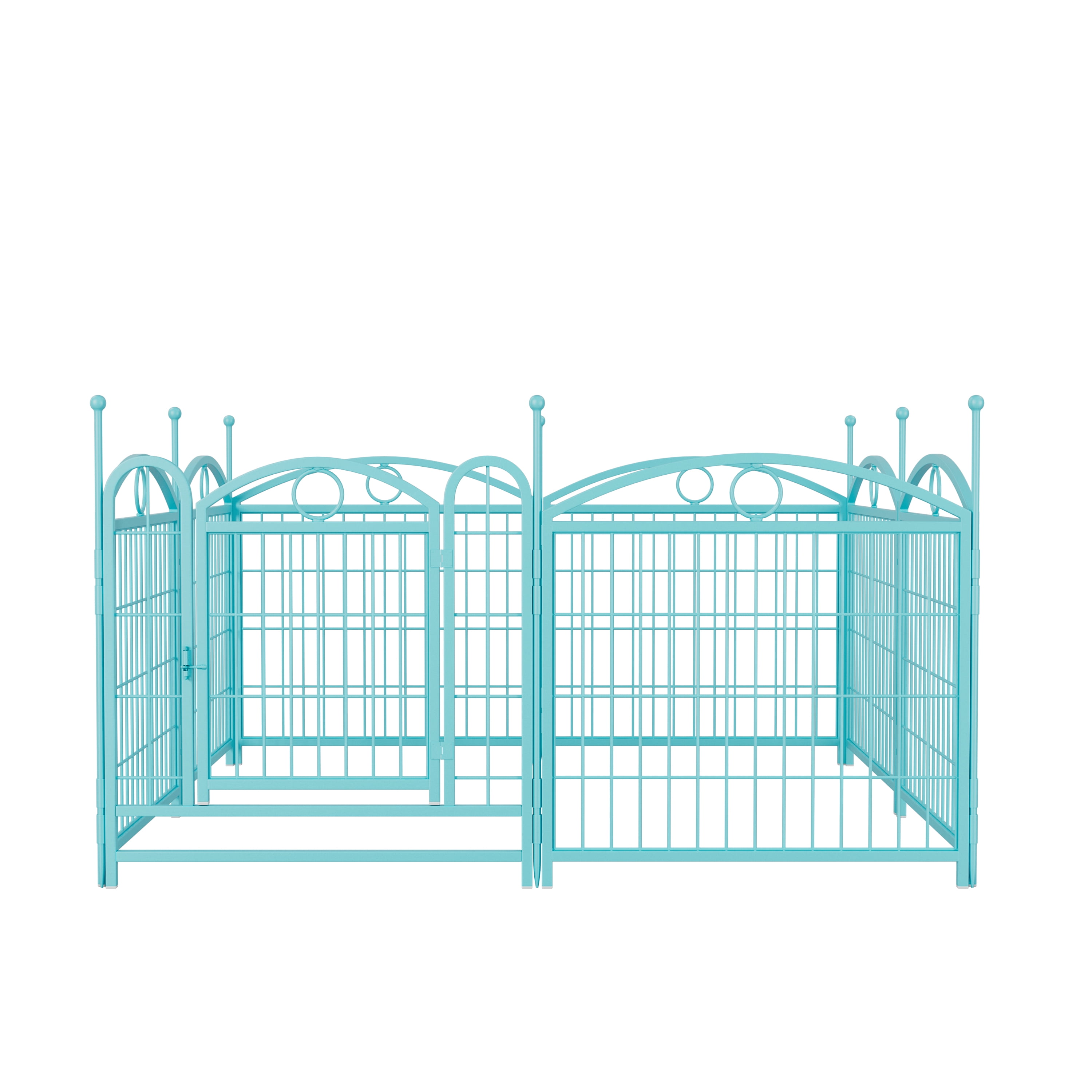 Zephypaws 24" Dog Playpen, 8-Panel Foldable Metal Exercise Pen with Door – Indoor/Outdoor Heavy Duty Puppy Fence, Portable Pet Playpen for Small, Medium & Large Dogs, Blue