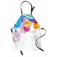 thumbnail image 1 of Colorful Apron Abstract Splash Drops with Computer Digital Concept Paintbrush Watercolor Effect, Unisex Kitchen Bib Apron with Adjustable Neck for Cooking Baking Gardening, Multicolor, by Ambesonne, 1 of 3