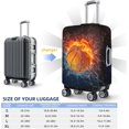 thumbnail image 2 of Basketball In Water And Fire Luggage Suitcase Cover Elastic Washable Basketball Lover Luggage Protector Travel Suitcase Protective Cover For Kid And Adult, M (Fit 22-24 Inch Luggage), 2 of 6
