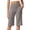 #03Khaki, variant on Women's Bermuda Long Shorts Knee Length High Rise Athletic Shorts Pull On Workout Walking Golf Running Summer Black 2XL