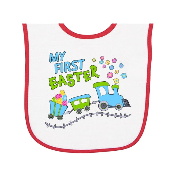 Inktastic My First Easter Train Baby Terry Cloth Bib