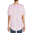 thumbnail image 3 of Time and Tru Women's Short Sleeve V-Neck Tunic T-Shirt, 3 of 5