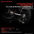 thumbnail image 2 of A-Premium Pair (2) Rear CV Axle Shaft Assembly Compatible with Kawasaki Teryx 750 2008 2009 2010 2011, Driver and Passenger Side, Replace# 59266-0018, 2 of 10