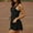 Black, variant on LADIGASU Women Solid Tennis Mini Dresses Workout Built In Shorts Golf Athletic Sleeveless Summer Active Romper Dress