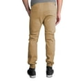 thumbnail image 3 of Men's Streetwear Elastic Waist Fit Denim Stretch Cotton Blend Jogger Pants (Khaki, 42), 3 of 3