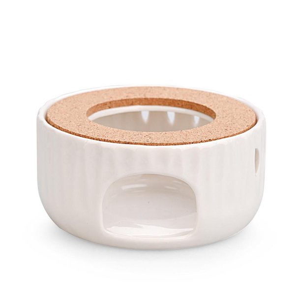 Calefacción Para Servicio De Té, Tetera Caliente, Estufa De Calefacción De Cerámica, Horno De Vela, Tetera Blanca De Cerámica Moyic HA045000-02