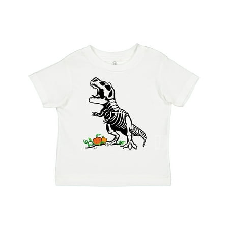 

Inktastic Halloween T-Rex Skeleton in the Pumpkin Patch Gift Toddler Boy or Toddler Girl T-Shirt
