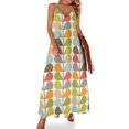 thumbnail image 1 of Vestido largo sin mangas con estampado moderno de mediados de siglo de los años 60 retro para mujer Vestido femenino, 1 of 7