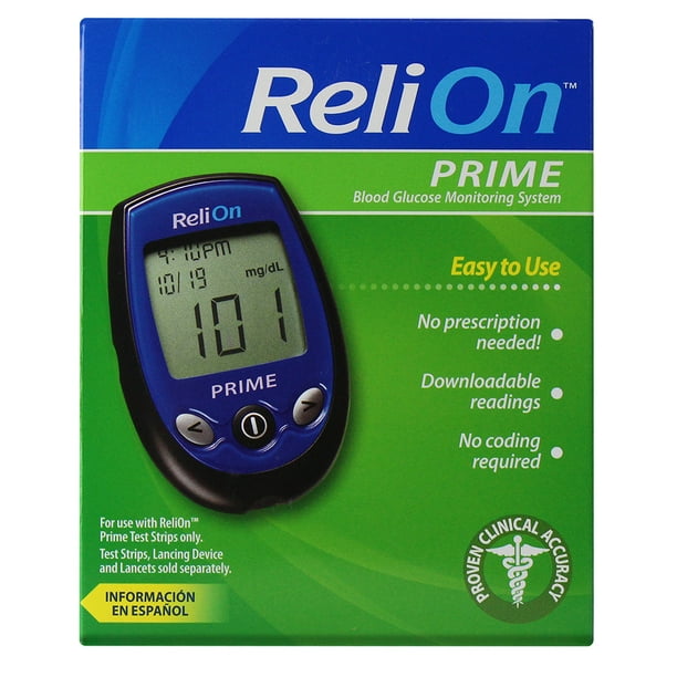 ReliOn Prime Blood Glucose Monitoring System, Blue