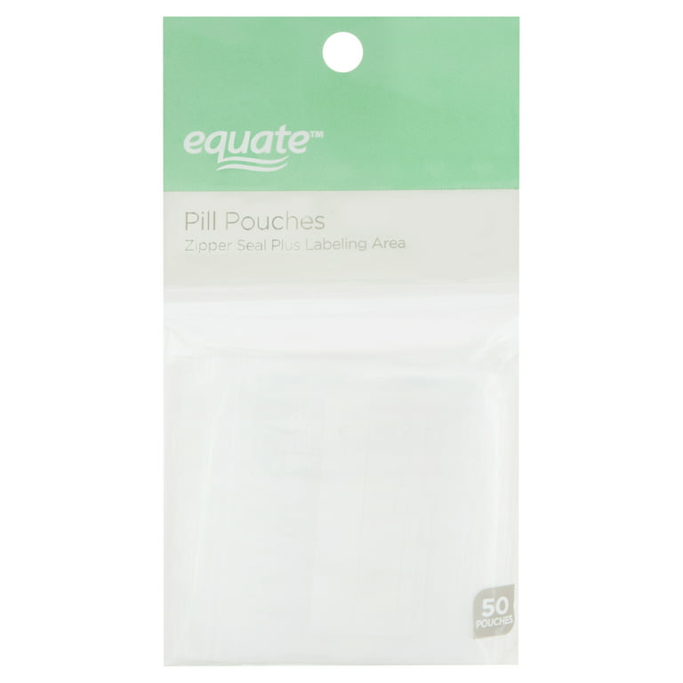 Equate Zipper Seal Pill Pouches, 50 Count 