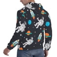 thumbnail image 6 of Balery Space Pattern Mens Hoodie Kangaroo Pocket Hoodie Pullover Hooded Sweatshirt Ideal for Daily Wear Travel and Home-4X-Large, 6 of 7